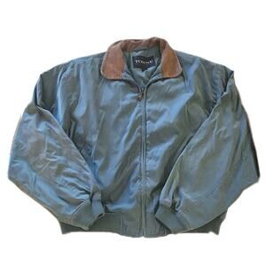 VINTAGE TOWNE BY LONDON FOG BOMBER JACKET SIZE M GREEN